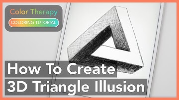 Coloring Tutorial: How to Create a 3D Triangle Illusion with Color Therapy App
