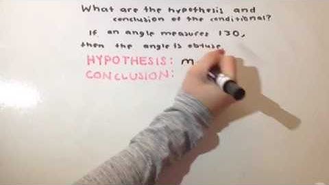 Identifying the Hypothesis and Conclusion
