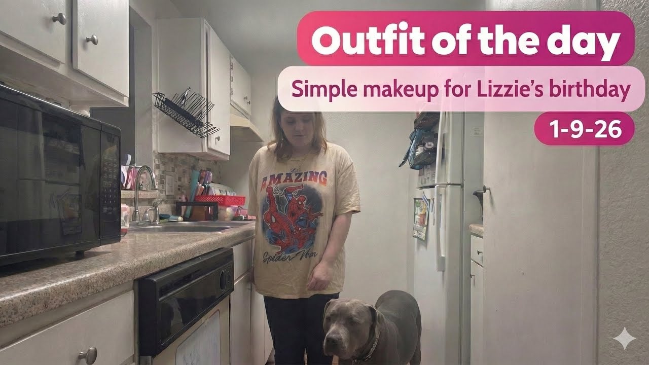 1-9-26 Outfit of the day: Using new makeup and getting ready for Lizzie’s birthday party