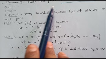 BSc 2nd year## Realanalysis## Bolzano weierstres theorem