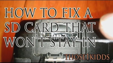 How to Fix SD Card Slot - SD Card won