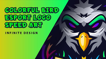 Colorful Bird Esport Logo SpeedArt | Infinite Design