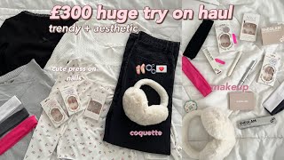 £300 huge clothing haul 🩰🧷🤍 (try-on haul), sheglam makeup, accessories & more! by hibyepeachy 1,715 views 2 months ago 8 minutes, 5 seconds