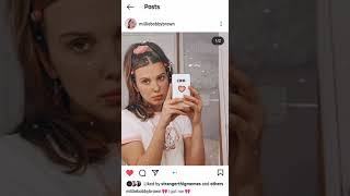 Millie Bobby Brown Instagram Account preview before handover to manager  | #milliebobbybrown