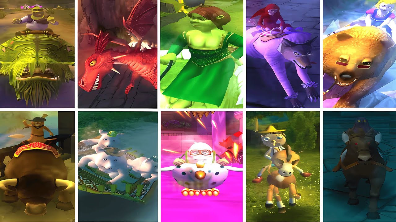 Shrek Smash n' Crash Racing All Characters (PS2, GCN) 4K - YouTube