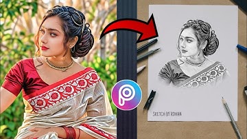 Picsart Pencil Sketch Effect Photo Editing Tutorial 2024 | photo ko sketch me kaise badle |