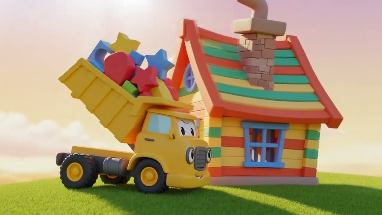 🚛 ブルンブルン ドン！ダンプカーが ガラガラ！| たのしい ダンプカーソング | のりものソング キッズソング にんきどうよう