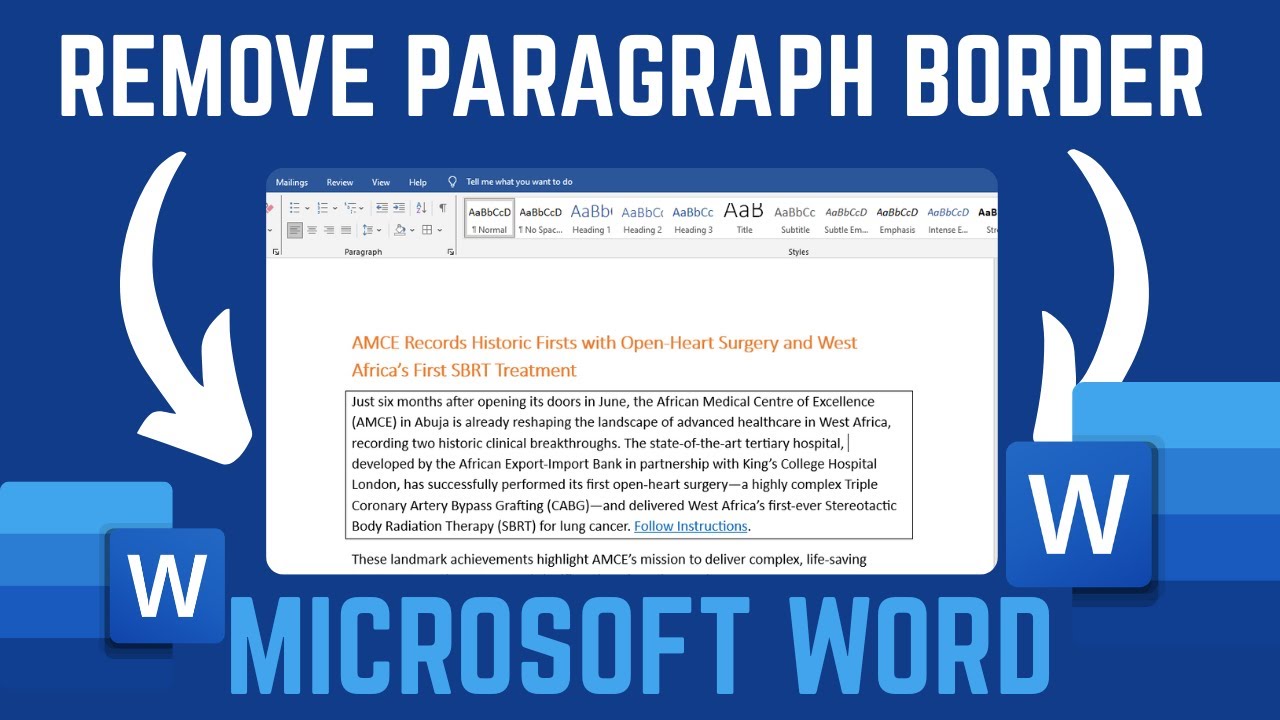 Remove Frame From Word How To Remove Borders In Microsoft Word Paragraph - YouTube