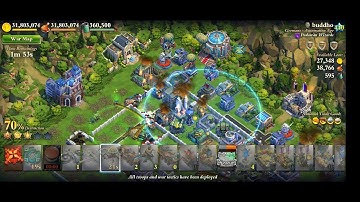 Dominations Tough Automation 3D base,  without alliance troops, still win with rallying mortars