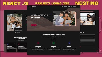 React Responsive Business Website Tutorial Using Nested Selector CSS | React Project | Reactjs #2