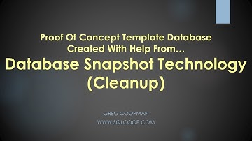 SQL Server Database Snapshot Technology Scenario (Cleanup) - POC Lesson 4 - Hands On Easy Demo!