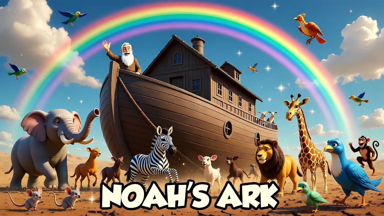 3D-анимация «Ноев ковчег»: Эпическое приключение во время потопа и радужный сюрприз! 🌈🚢 (Детская ...