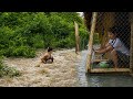 Finishing the Kitchen's Water Area, Unexpectedly Rescuing Chickens Trapped by Floodwaters
