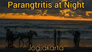 Situasi Malam Hari di Pantai Parangtritis Jogjakarta