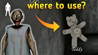 Where to use the teddy in granny || How to find the teddy granny