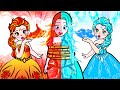 Paper Dolls Dress Up - Elsa ICE vs Fire OR My Boyfriend vs My Best Friend - Barbie Story & Crafts