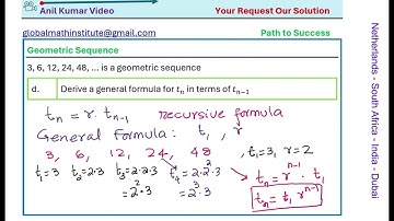 3 6 12 24 48 Find the term Number for 3072 in Geometric Sequence