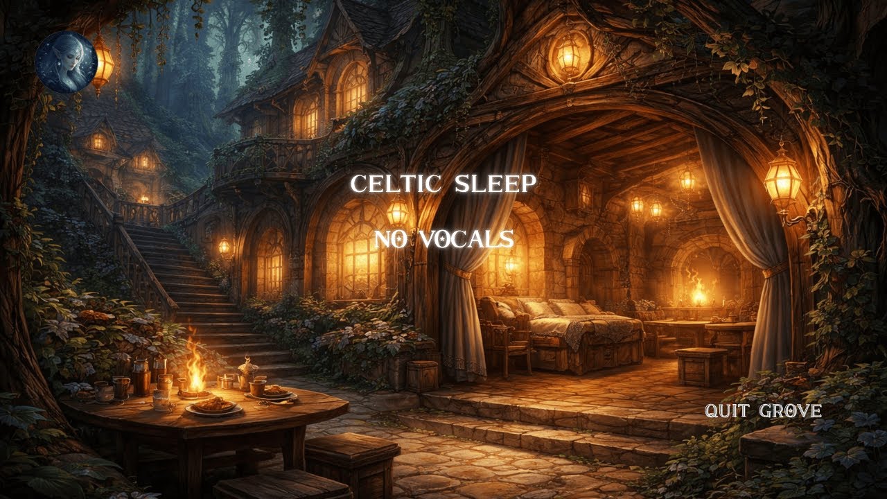Celtic Sleep Music | Cozy Elven Inn Visual (No Talking) 60 MIN / ケルト睡眠BGM