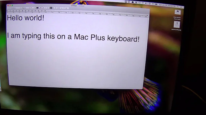 Mac Plus USB keyboard & mouse