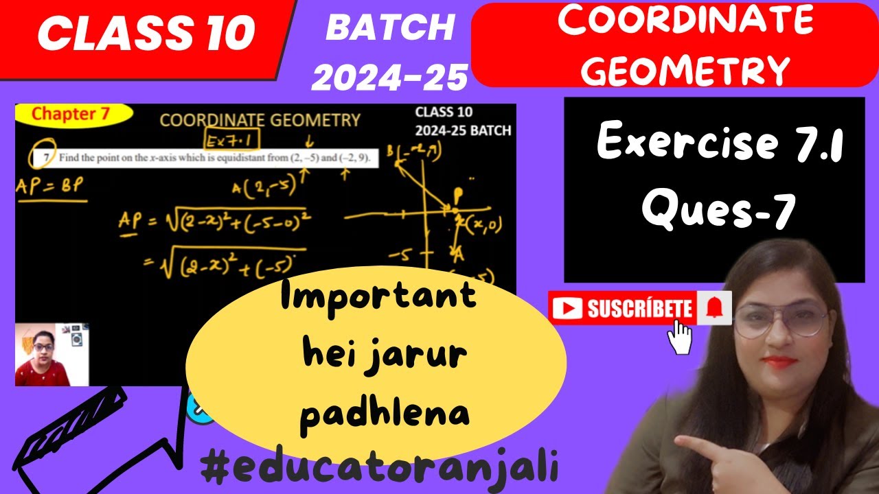 Class 10 Maths | Chapter 7 | Exercise 7.1 Ques-7 | Coordinate geometry ...