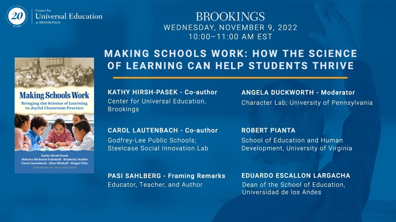 Making schools work How the science of learning can help students