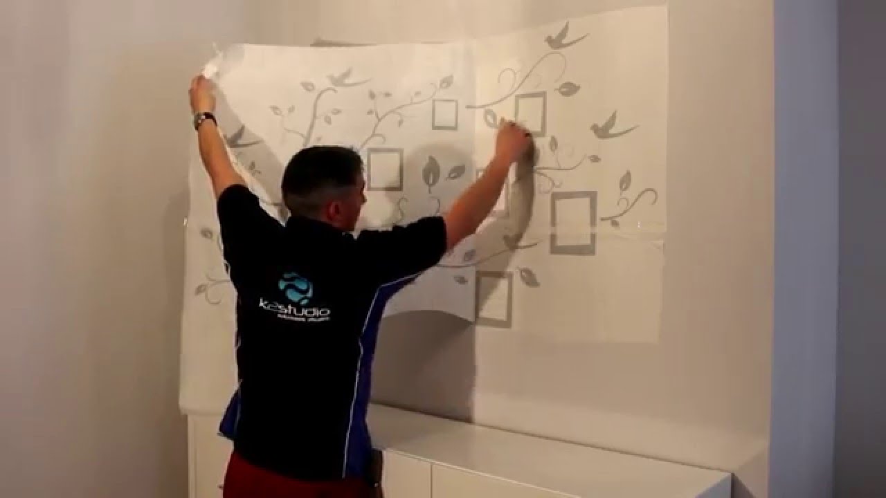 Parte naranja taquigrafía Como colocar un vinilo decorativo en la pared - YouTube