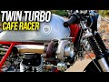 Twin Turbo Cafe Racer Moto Guzzi Full Build - Motorcycle Build ASMR