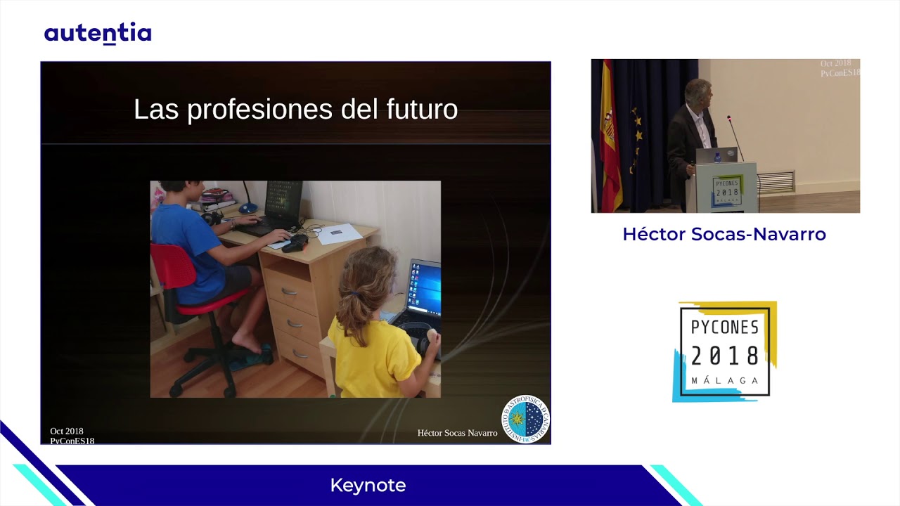 Image from Keynote: Python y los misterios del universo