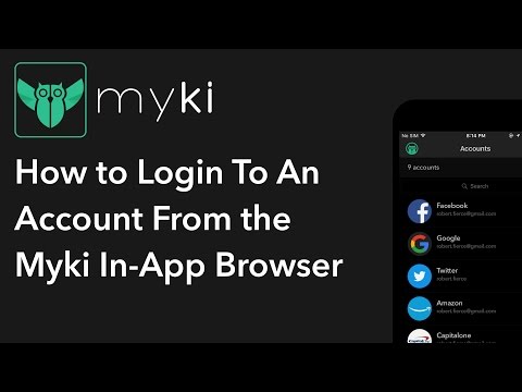 How to Login To An Account From the Myki In-App Browser