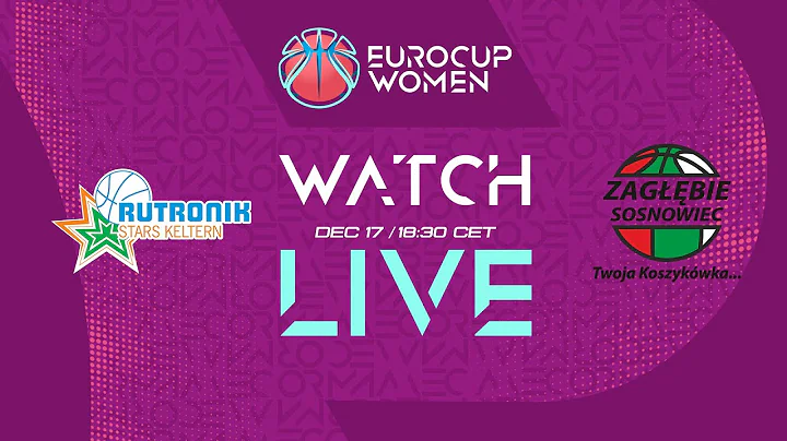 LIVE - Rutronik Stars Keltern v MB Zaglebie Sosnowiec | EuroCup Women 2025-26 | Play-Off Round 1