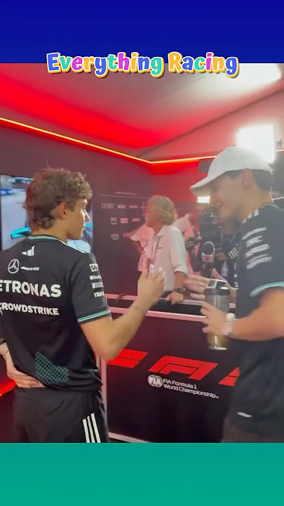 When Russell was watching Kimi's driving highlights & Kimi walked in #georgerussell #kimiantonelli