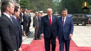 Donald Trump visits China with Elon Musk, Larry Fink, Tim Cook, and others
