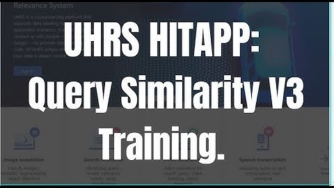 UHRS Query Similarity V3 Training.