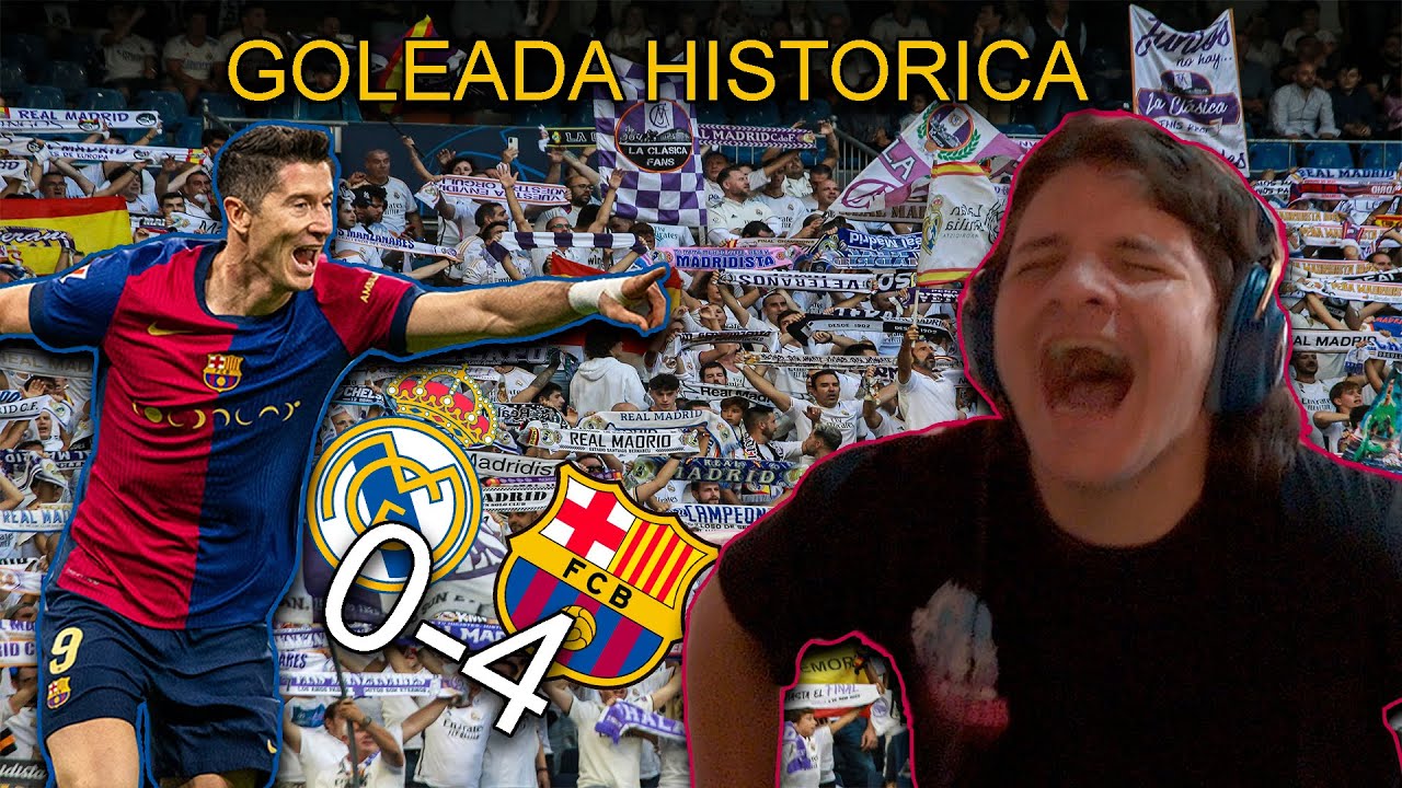 REACCIONANDO AL BARCELONA 4 VS REAL MADRID 0. (CON MI HERMANO) - YouTube