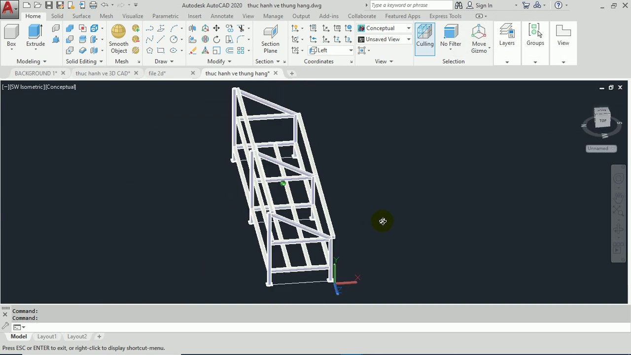 Quy Trình Đầy Đủ Triển Khai Một Bản Vẽ Autocad 3D - Thực Hành Vẽ Autocad 3D  Thùng Hàng - Youtube