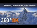Zermatt matterhorn switzerland aerial 360 in 8k