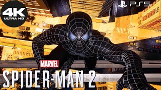 Marvel's Spider-Man 2 PS5 - Sam Raimi's Webbed Black Suit Free Roam Gameplay (4K 60FPS)