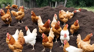 Chicken TV Ep 18.4 4K Back Yard Chickens Continuous Footage! Rooster Crowing! Hens Clucking! #asmr