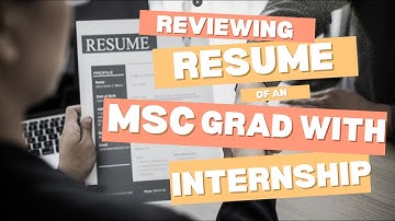 Reviewing an MSC Grad