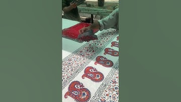 Red craft block printed #foryou #youtube #blockprinting