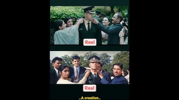 Thumbnail of reel vs real life photo of captain Vikram Batra and dimple Cheema and his family❤️ #shorts #shershah