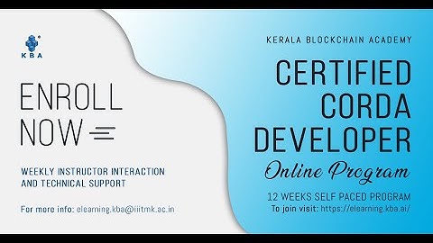 Certified Corda Developer Program