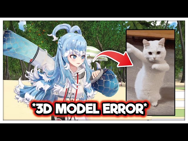 Kobo's Model Freeze at the perfect timing when she tried to do the AI Cat dance !! class=