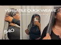 how to: 2023 easy versatile quick weave beginner friendly (black and blonde hair)