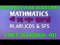 OSSSC RI, ARI, AMIN &amp; ICDS Previous Year Math Questions | Oct 2025 (Shift-01) Full Solution |