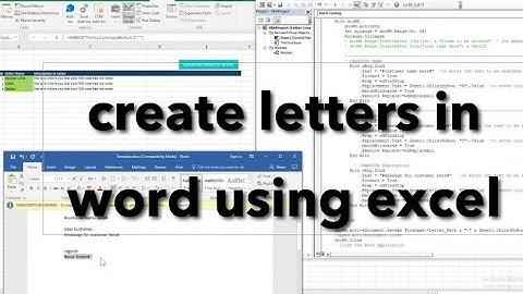 connect excel to word | creating letters in word from excel- vbatip#5