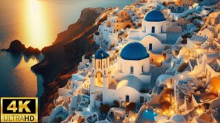 Santorini 4K - Scenic Relaxation Film With Inspiring Cinematic Music