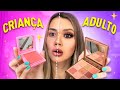 MAKE DE CRIANÇA vs ADULTA! Batalha de produtos ✨