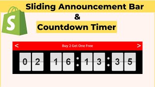 Shopify Advanced Announcement Bar With Countdown Timer | Without App | Any Theme screenshot 2