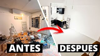 de CASA ABANDONADA a CASA de LUJO  Arreglando paredes, piso, cocina, puerta (PARTE 1)